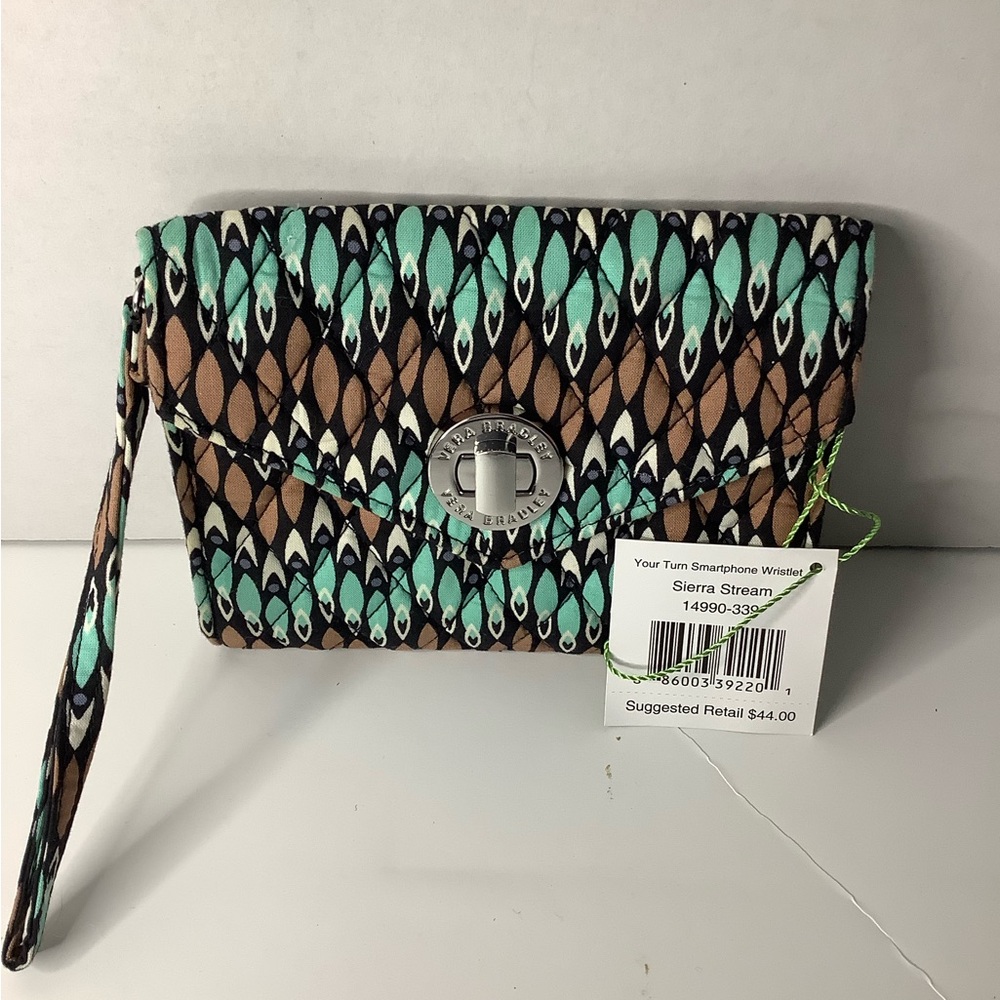 Vera Bradley Women's Patterned Sierra Stream Wristlet - Brown and Turquoise - Picture 2 of 7
